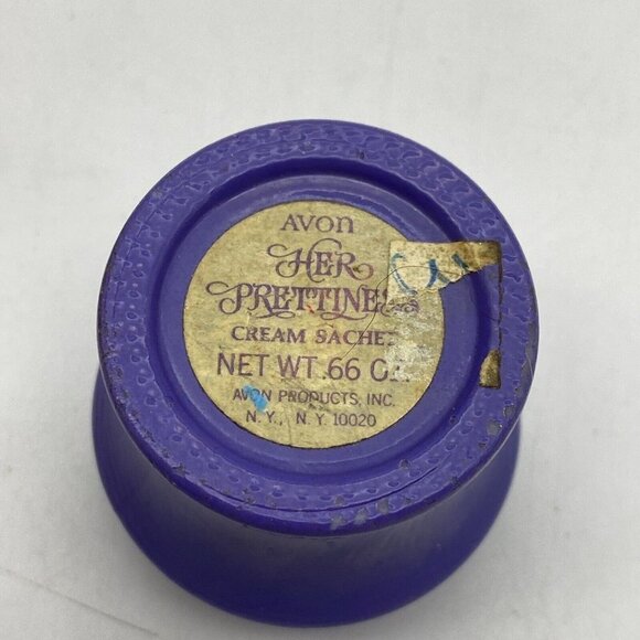 Avon Her Prettiness Cream Sachet Groovy Frog Ladybug Mushroom - .66 oz EMPTY VTG - Picture 6 of 12